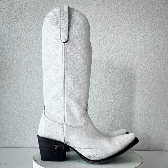 Lane SMOKESHOW White Womens Cowboy Boots 9 Leather Western Style Cowgirl Tall - Picture 2 of 13